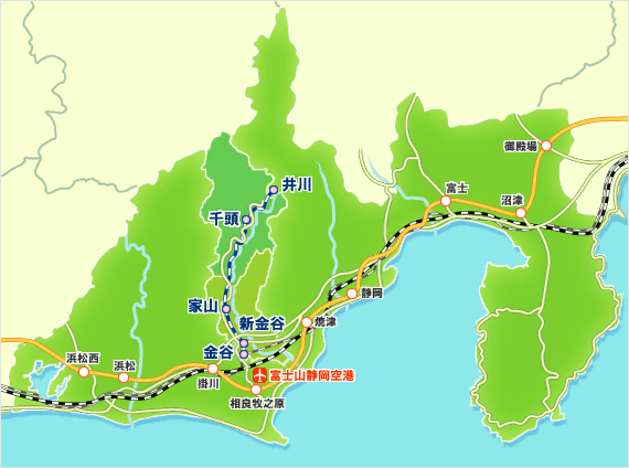 大鉄観光バス／富士山静岡空港まで15分の至近距離！ＳＬ復活32周年を迎えた大井川鐵道グループのバス部門です。大鉄観光バスはお客様の旅の思い出作りのお手伝いをいたします。
